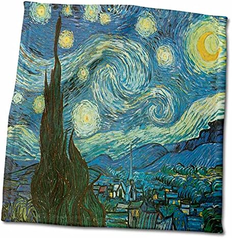 3drose the Starry Night por Vincent van Gogh - toalhas