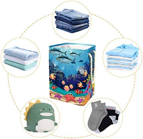 Indomer Subaquático e Life Fish Algae 300D Oxford PVC Roupas impermeáveis ​​cestas de roupas grandes para cobertores Toys de