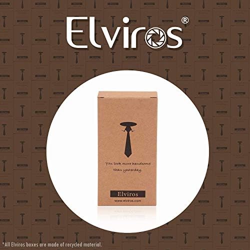 Elviros Men's Eco-Friendly Fashion Polka Dot Slim Tie 2,4 '' [6cm]