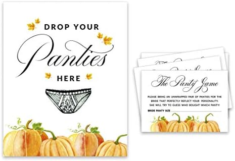 Inkdotpot Girls Night Out Bachelorette Party Drop Your Panties Game Pumpkin Bridal Shower Game 1 Signo+ 30 Cartas de tamanho