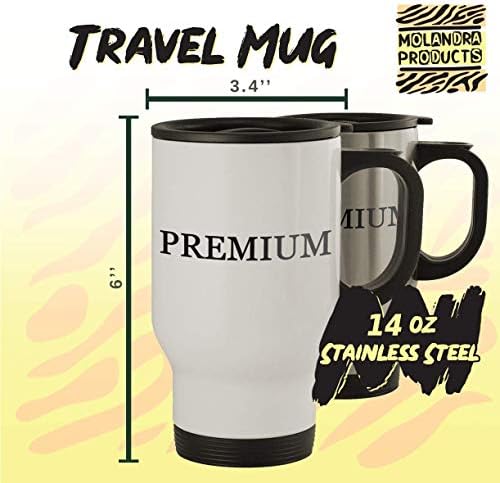 Produtos de molandra por meu último e -mail - caneca de viagem de aço inoxidável de 14 onças, branco