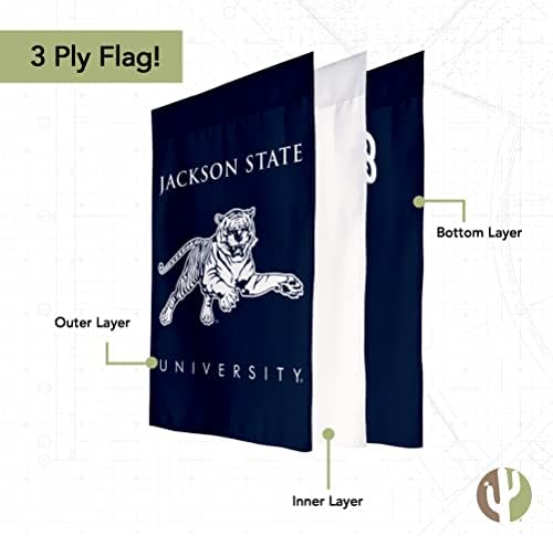 Jackson State University Garden Bandy Tigers J-State Banner poliéster