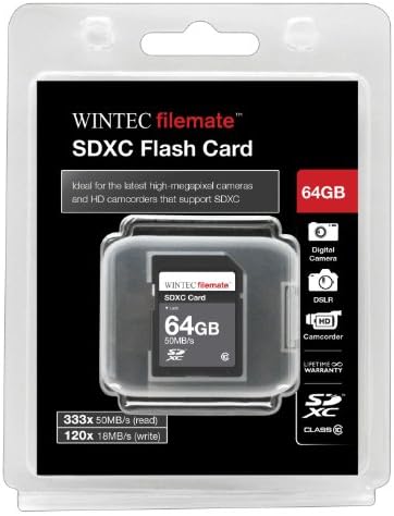 64 GB Classe 10 SDXC High Speed ​​Memory Card 50Mb/S. Para Sony HDR-XR160 HDR-CX160/B CORMCORMA. Perfeito para filmagens e filmagens