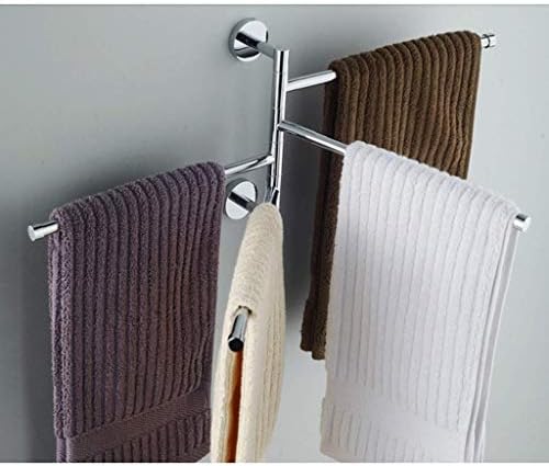 Rack de toalhas simples genéricas, toalhas de aço inoxidável cromo, trilhos de toalha giratória, suporte de toalha de parede de parede