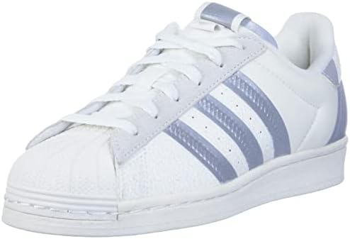 Sapatos da Superstar da Adidas Tamanho 7, cor: Branco/Cinza