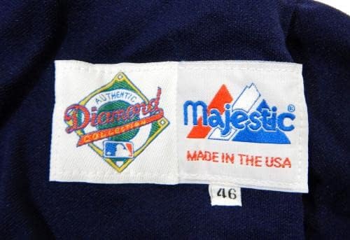 1990 Atlanta Braves #87 Jogo emitido Navy Jersey Batting Practice 46 DP21632 - Jerseys de jogo MLB usado