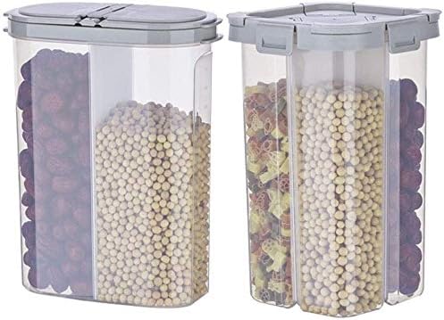 Recipiente de armazenamento de alimentos herméticos, recipientes de armazenamento de cereais, plástico durável - BPA livre, c