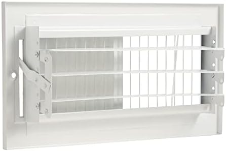 Registro de ventilação de ar branco, tampa de ventilação 4x10 com amortecedor para parede ou teto para sistemas HVAC com 9,25 x 3,25 polegadas de abertura