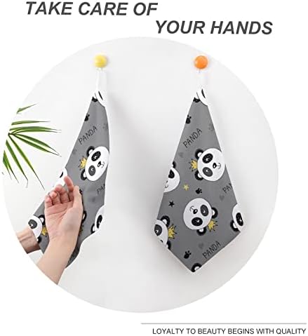 Toalhas de mão de alfinete panda toalhas de mão toalhas de pavilhão para esportes de cozinha de banheiro