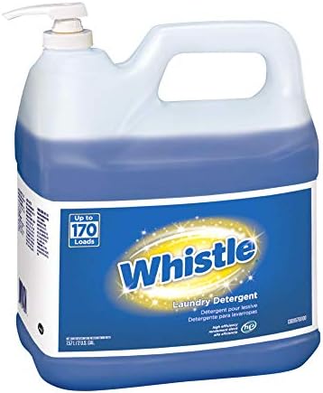 Diversy Whistle Laundry detergente, floral, garrafa de 2 gal, 2/caixa