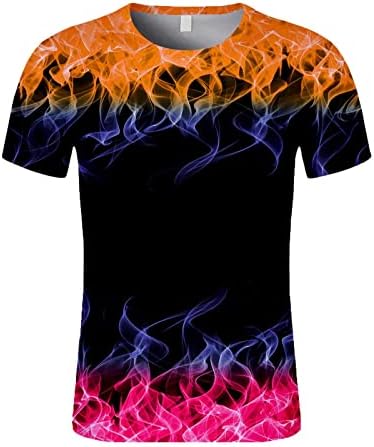 Camiseta de homens camisetas elegantes camisetas gráficas impressas em chamas 3D