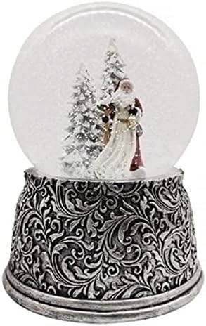 Roman 6,75 Musical Santa Dome Christmas Snow Globe Decor