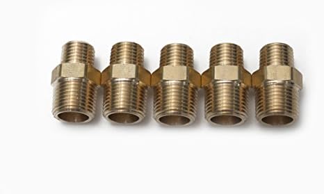 Ltwfitting brass tubo hexadecimal reduzindo o encaixe de mamilo de 3/8 de polegada x 1/4 polegada NPT masculino