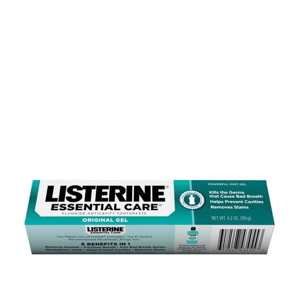 Listerine Cuidado Cuidado Essential, Gel de hortelã poderoso, 4,2 onças