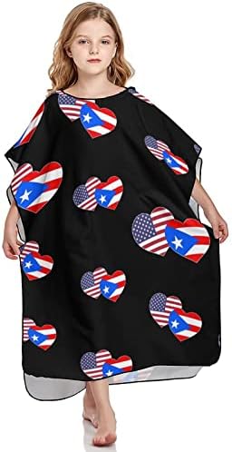 Weedkeycat American Porto Rico Heart Hap Hooded Toard for Kids Banho macio toalha de pelúcia com capuz para piscina de praia