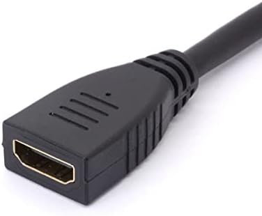 Cabo de extensão HDMI de 8K, HDMI curto 2.1 Male a fêmea de 90 graus HDMI Cabo HDMI Alta velocidade de 48 Gbps HDMI Adaptador