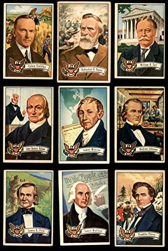 1956 Topps Presidentes dos EUA. Conjunto completo VG