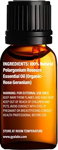 Óleo essencial de geranium de rosa orgânica para difusor e óleo de incenso para conjunto de pele - de óleos essenciais