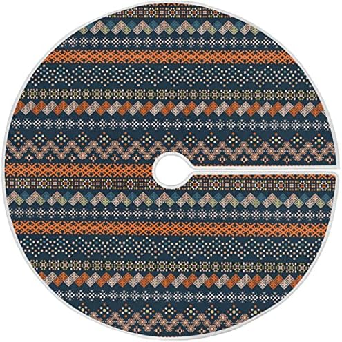 Oarencol Boho Stripe colorido Baja Aztetry Geometria étnica Salia de árvore de Natal étnica 36 polegadas Festas de