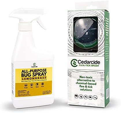 Cedarcide Flea + Bick Brush | O pincel durável de limpeza aplica efetivamente o spray de bug para todos os fins para