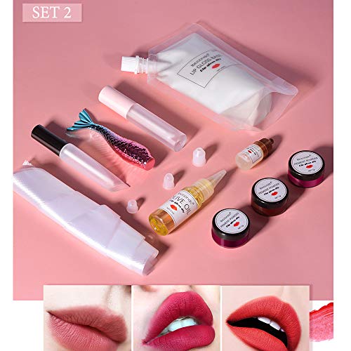 IBCCCCNDC Lip Gloss Diy Making Kit Longo Lip Gloss Base Lip Glaze Tube Seguro Ferramentas de Maquiagem Cosmética Mada