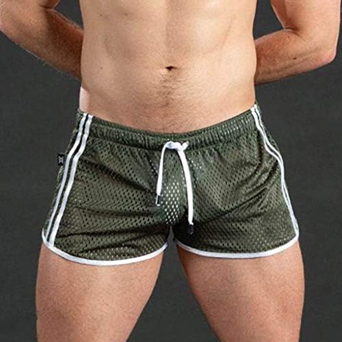 Malha masculina masculina, shorts de teletransporte de praia sexy e respirável e respirável, estilo casual da moda
