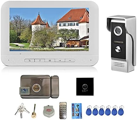 N/A Home Intercom Video Door Phone de 7 polegadas Monitor 1000tvl Visão noturna Imbloqueio de acesso à câmera à prova d'água da