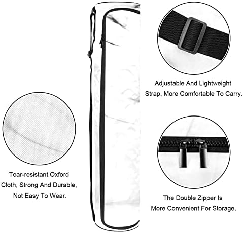 Saco de tapete de ioga ratgdn, textura de mármore Exercício de ioga transportadora de tape