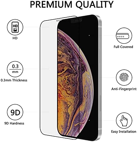 Ahvto Glass Screen Protector Compatível para 2020 iPhone 12 mini 5,4 polegadas 9h Drafidade Filme de vidro temperado com tela