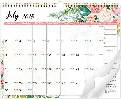 Calendário de parede 2023-2024 - Calendário 2023-2024, jul. 2023 - dezembro de 2024, 14,6 x 11,5, 18 calendário mensal de parede