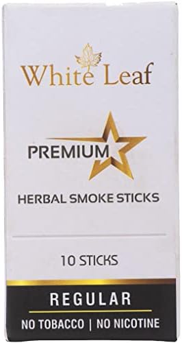 White Leaf Premium Flebal Smokes Cigarettes - Tabaco e Nicotina Free Combo Pack de fumaça regular e cravo - Ajuda a