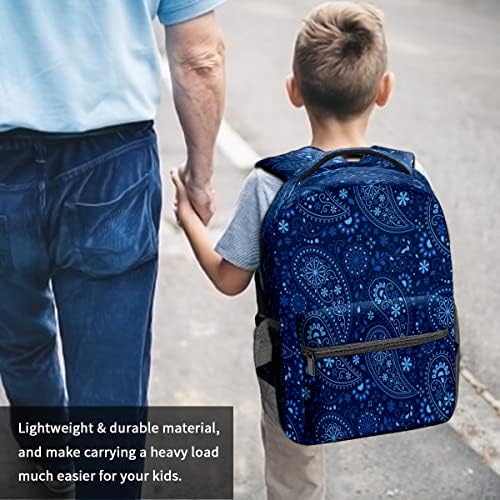 Kioplyet azul tonificado Paisley Bandana College Bookbag School Bag Backpack Backpack Viagem Caminhada Daypack Gary