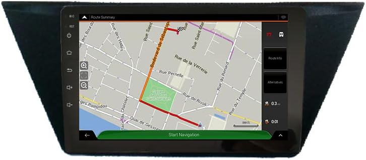 Android 10 Autoradio Navigação de carro Multimídia GPS Radio de toque GPS 2.5D Screen ForvwTouran L -2019 Quad
