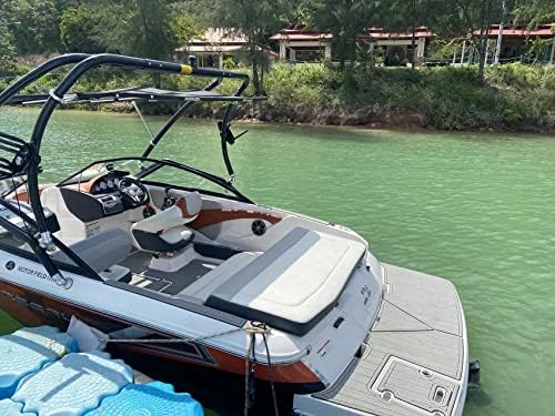 Boat Eva Faux Teak Decking Floor Compatível com 2019 Regal 2000 ES Swim Step Cockpit