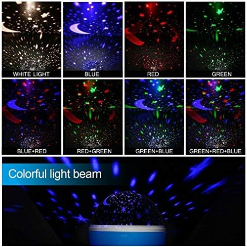 TMANGO Moon Star Projector Light, Conversão de 9 cores com rotação de 360 ​​graus, Presente de iluminação noturna de decoração