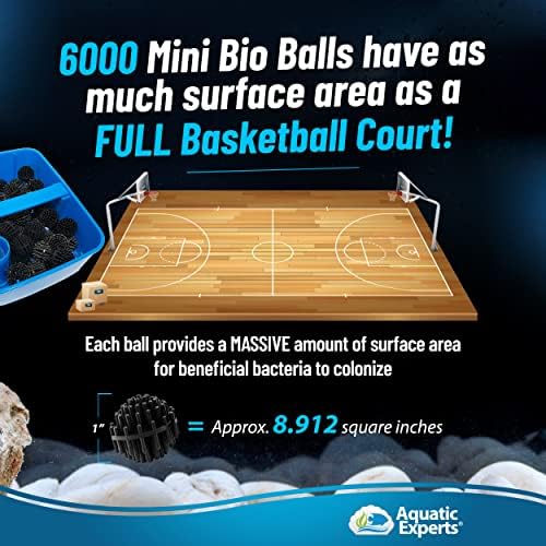 Especialistas aquáticos New Bio Balls Filter Media - Bola bio pequena de 1 polegada para aquário e filtro da lago