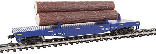 Walthers Trainline HO Modelo de escala Log Dump Car com 3 toras - Pronto para executar a Railroad do Alasca 17102