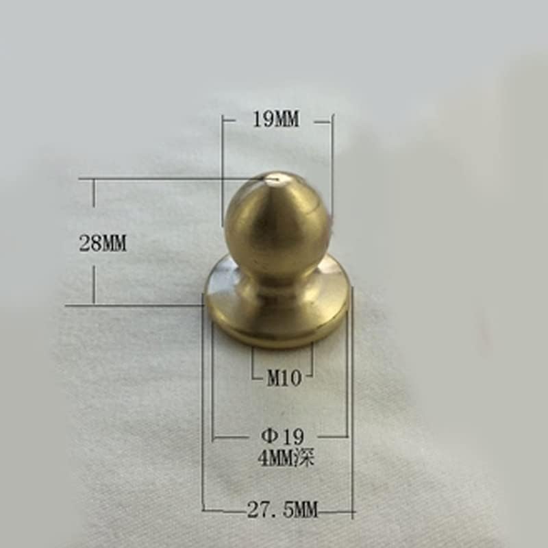 1pcs m10*28mm de lâmpada de parede porca de latão 27,5 mm diâmetro externo decorar parafuso de muff de parafuso de cabeça