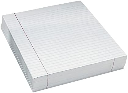 Papel de composição do Pacon®, não multado, regra de 3/8 , 8 1/2 x 11 , branco, pacote de 500 folhas