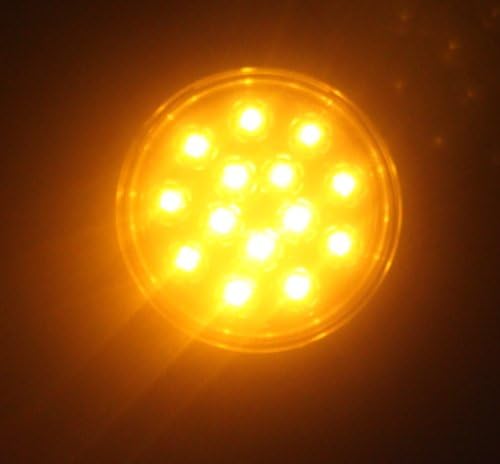 2 LED 5 Amber Round Round Flush Monta Turn Signal Lights Truck Trailer RV