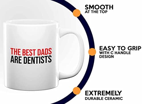 Dentistas da terra dos flairs Caneca de café 11oz White - Dest Dads Dentistas - Dentista Pad