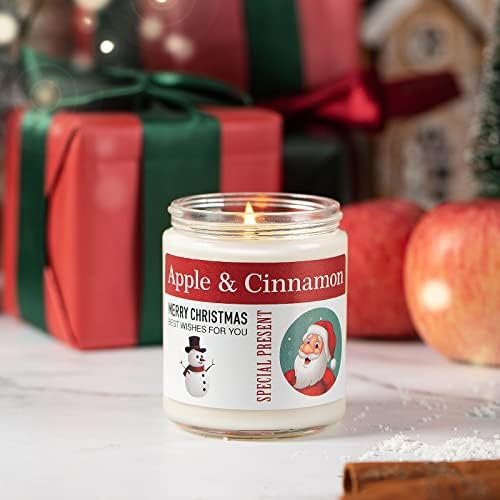 Presentes de Natal para mulheres canela de maçã e doce toranja de Natal velas de aromaterapia de soja durar mais durar a vela de Natal
