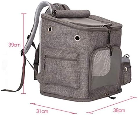 Mochila de estimação de palha grande, bolsa de cachorro Realizando bolsa dobrável de gatos, linho catiônico