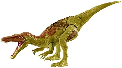 Jurassic World Toys Camp Cretáceo Rugido Ataque Baryonyx Limbo Dinosaur Figura, presente de brinquedo com característica e sons