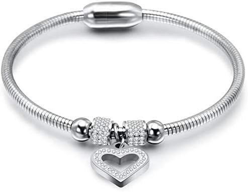 Jude Jewellers Aço inoxidável CARMO DE CARMO CUBICA CUBICA ANIVERSÁRIO VALENTINE BRACELET