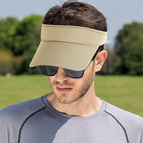 NTLWKR Sun Visor Hat Hat Ajustável Velcro Cap esportivo ao ar livre para homens adultos