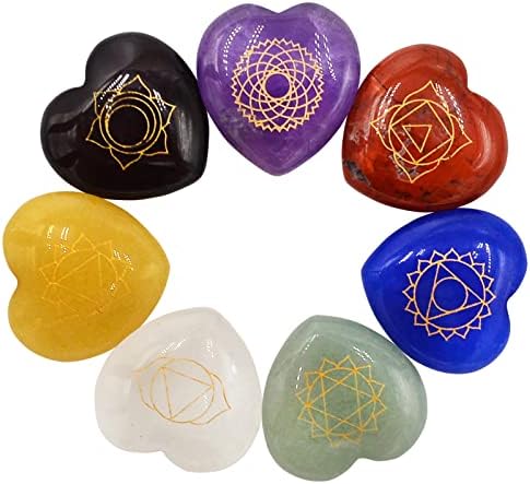 Natural 7 Chakra Cristal Stone Shape Palm Stone Purificação Espiritual Meditação Ajuda