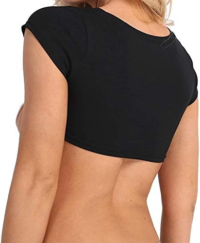 Camisetas de algodão feminina Taikmd Manga curta Sim colheita de papai Tops mini-sutiã Bloups Athletic Yoga Tees