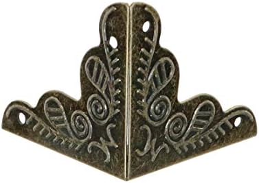 BitRay Antique Corner Decorativo Canto Decorativo 25mm Vintage Guarda Vintage Bronze Tone Box Corner Pad Protetor com parafusos