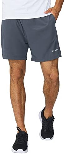 Baleaf Men's 5 Running Athletic Shorts Workout Pocket Zipper